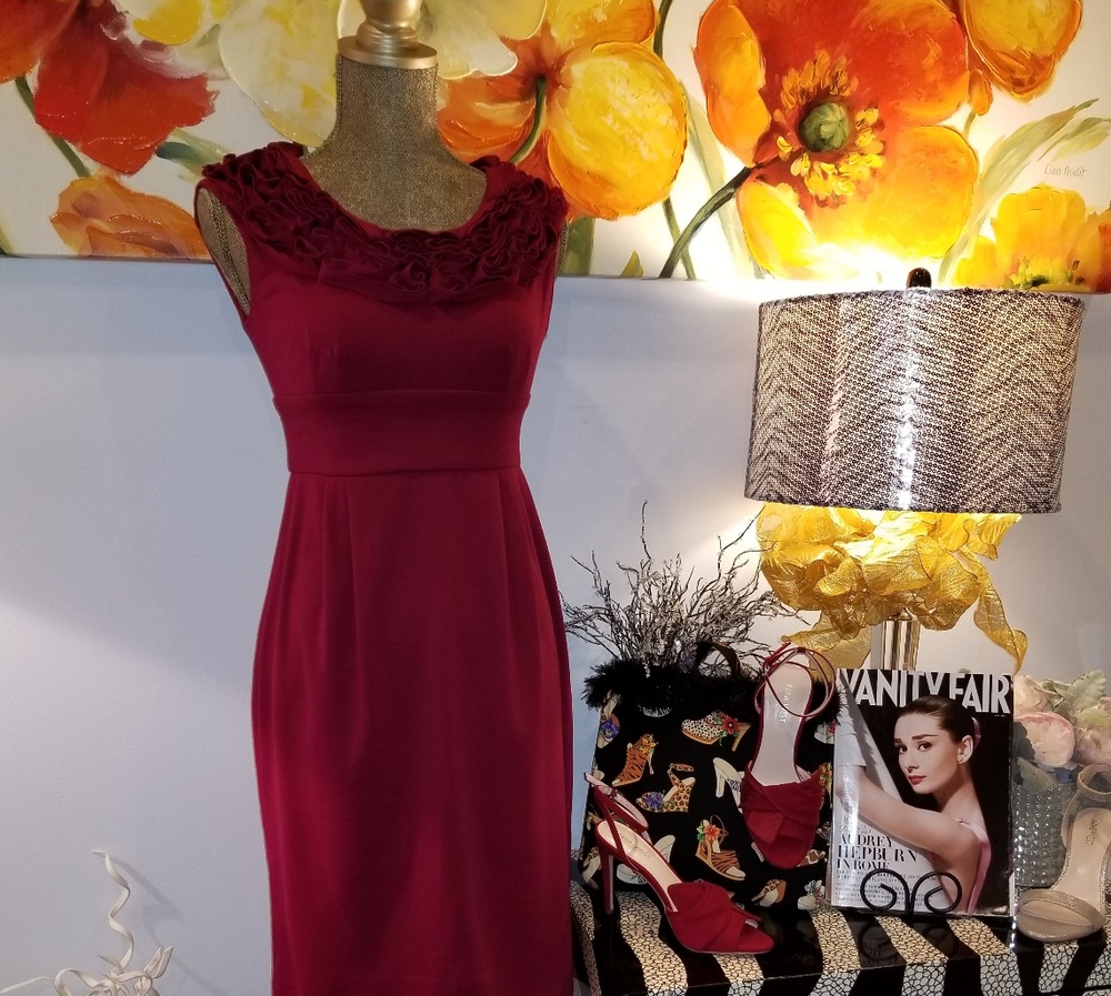 💕Maggie L Deep Red Dress